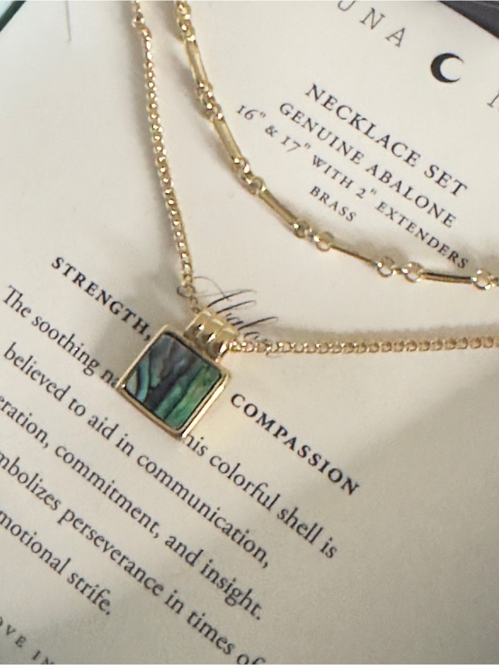 Luna Norte Abalon necklace set